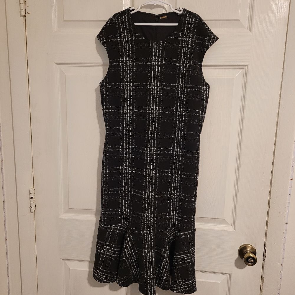 T. Tahari ruffled hem dress